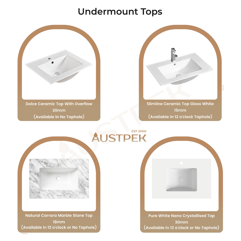 BTH SHAKER PROFILE DRAWER MATTE WHITE 900MM SINGLE BOWL WALL HUNG VANITY