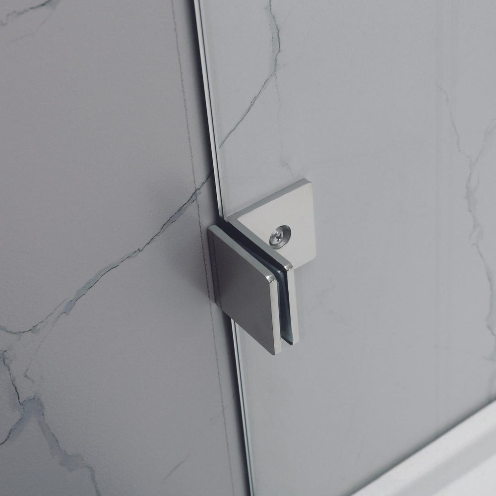 COVEY FRAMELESS ARCH WALK IN SINGLE FIX PANEL SHOWER SCREEN CHROME
