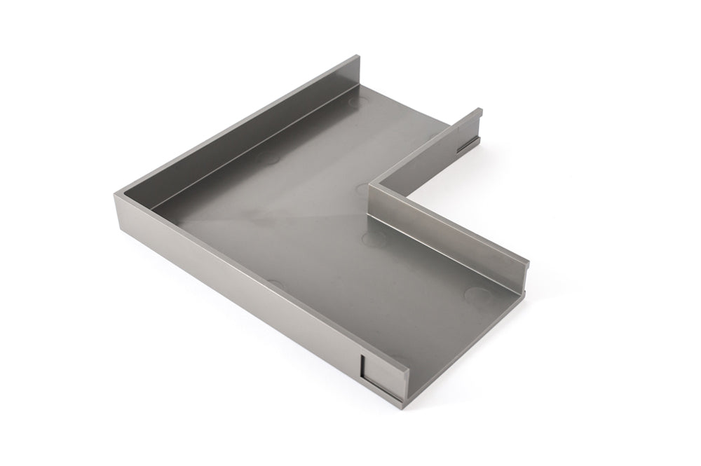 GRATES2GO UPVC MODULAR 90 DEGREE CORNER GREY 204MM