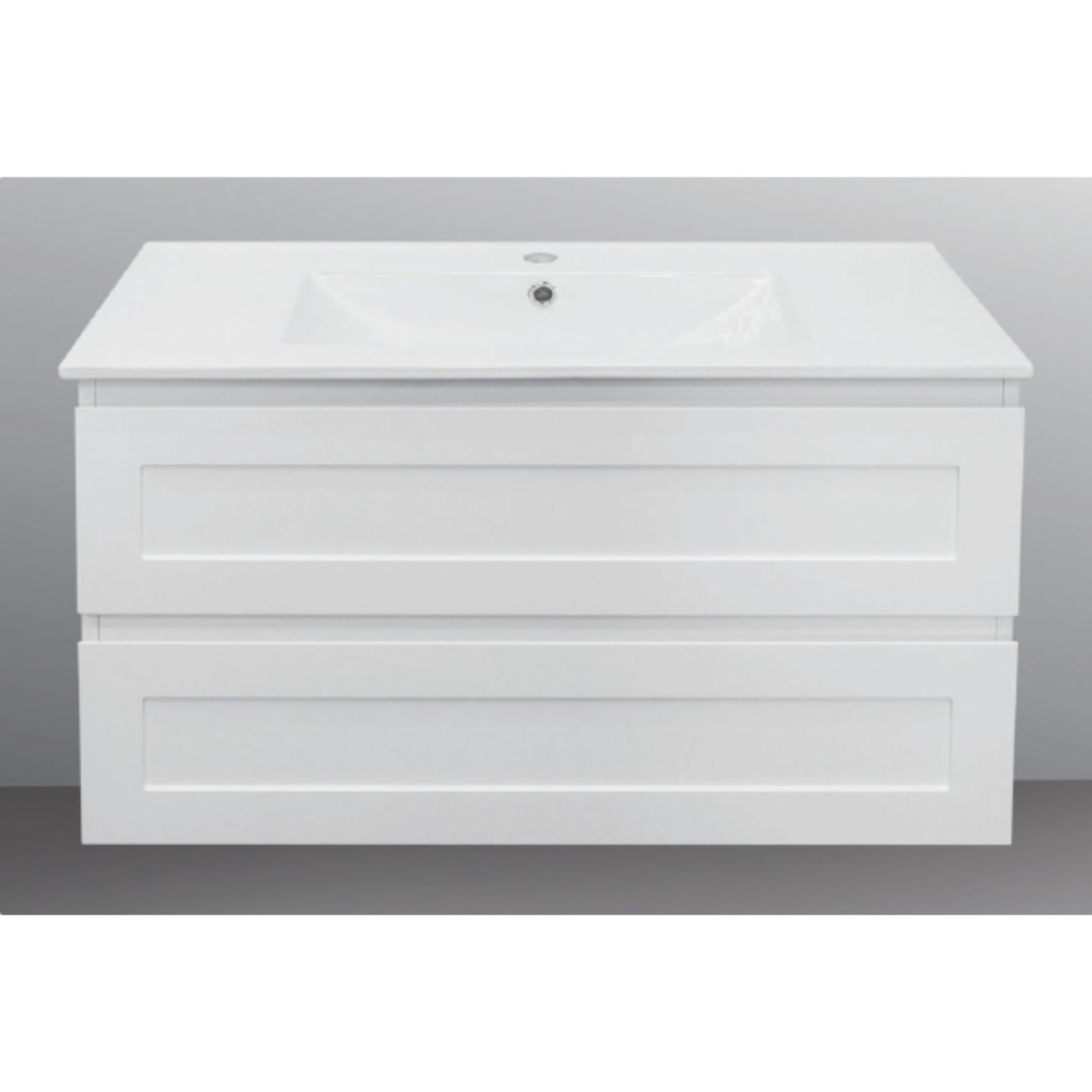 BTH SHAKER PROFILE DRAWER MATTE WHITE 1200MM SINGLE BOWL WALL HUNG VANITY