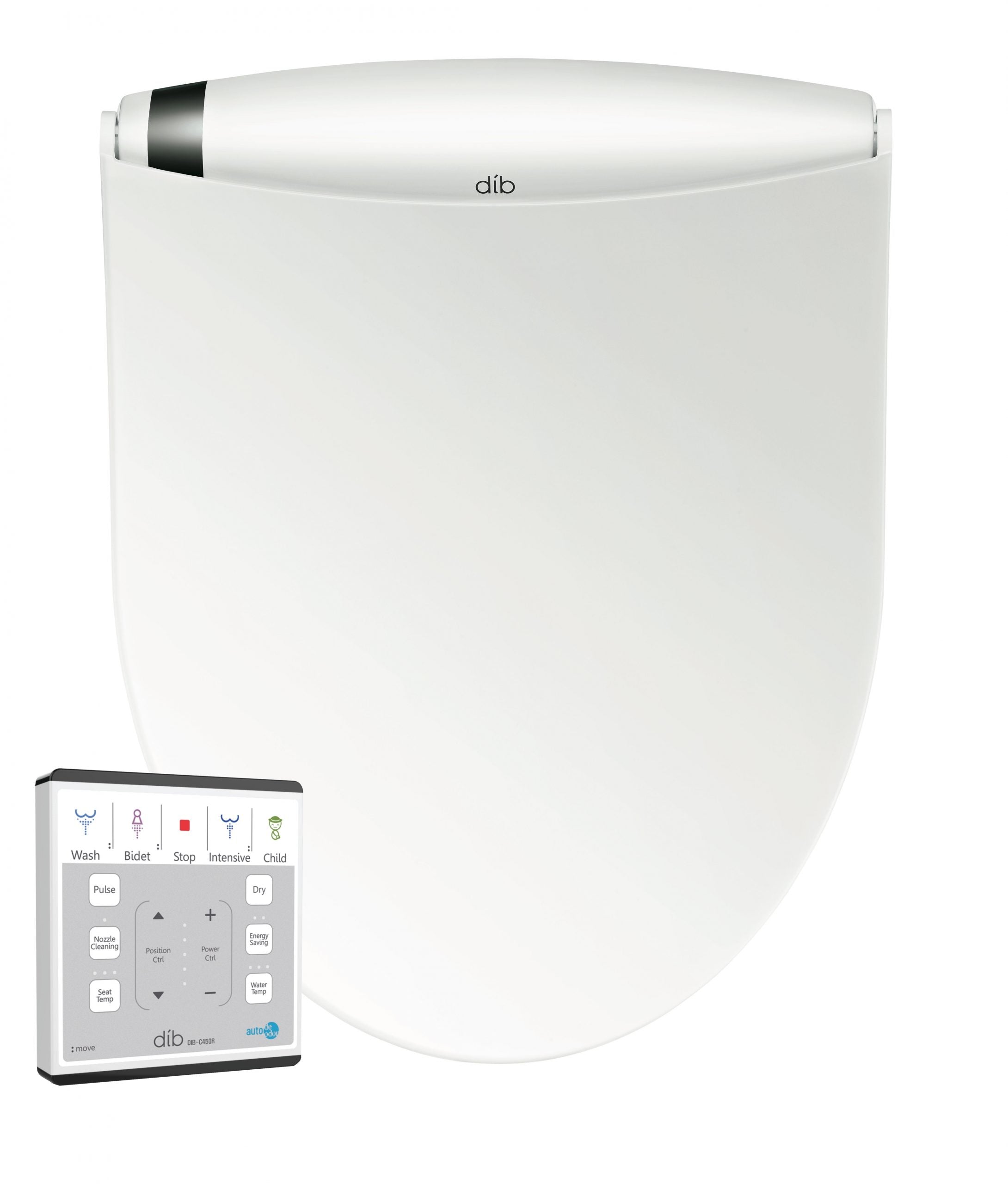 DIB BIDET WITH REMOTE CONTROL GLOSS WHITE