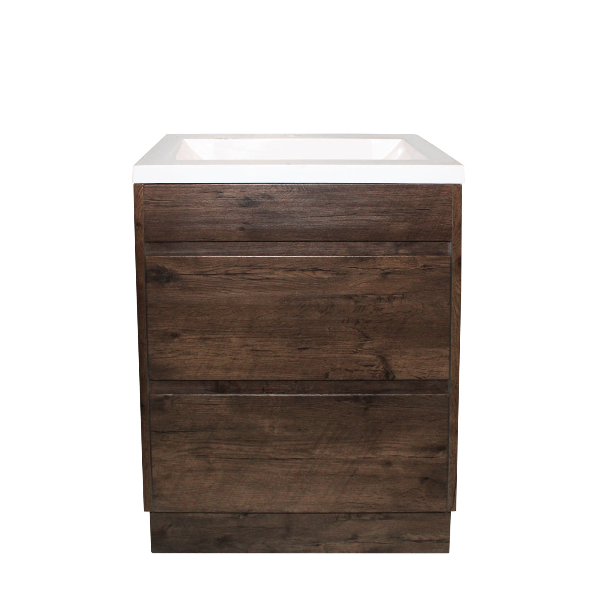 POSEIDON QUBIST DARK OAK 600MM FREE STANDING VANITY