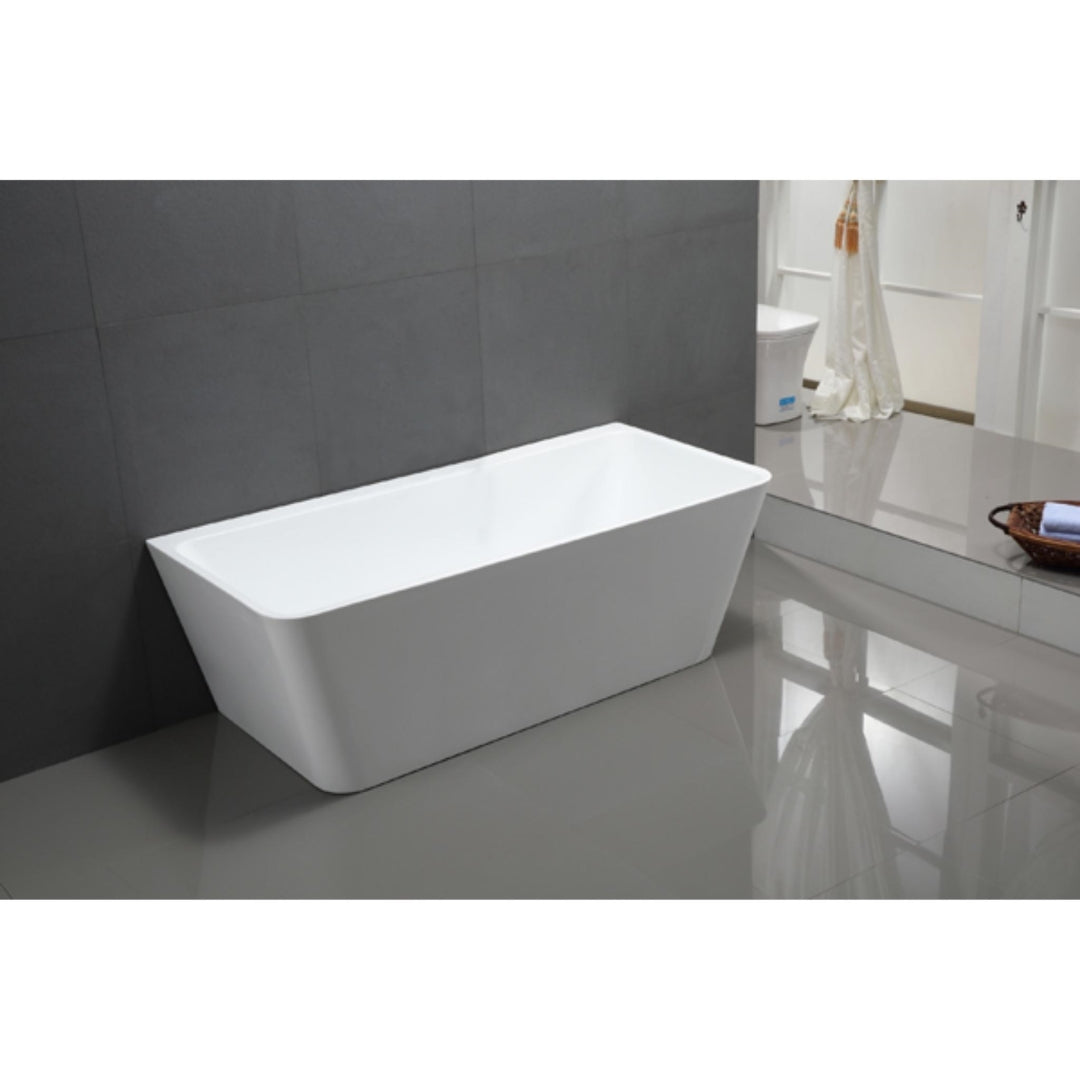 DURAPLEX CARMEN WALL FACED BATH GLOSS WHITE (AVAILABLE IN 1500MM AND 1700MM)