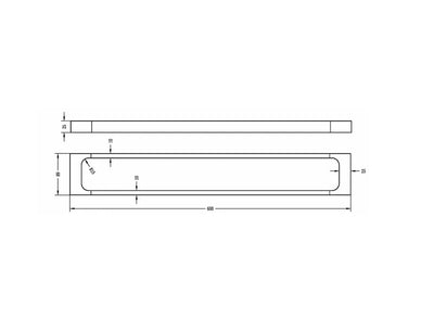 INSPIRE TARAN SINGLE NON-HEATED TOWEL RAIL CHROME 600MM AND 750MM