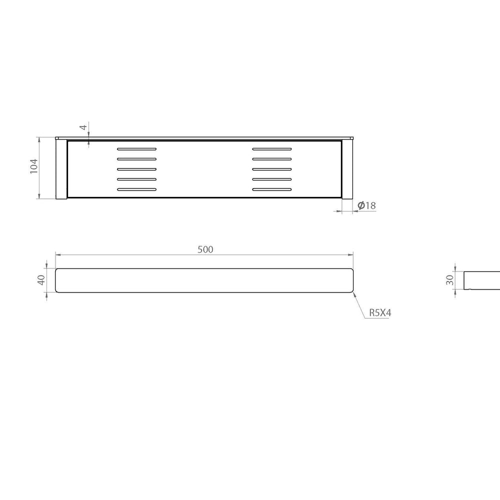 LINKWARE GABE SHELF GUN METAL