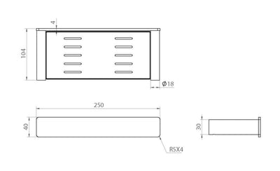 LINKWARE GABE SOAP HOLDER BRUSHED NICKEL