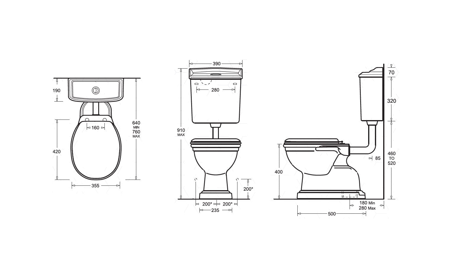 JOHNSON SUISSE COLONIAL FEATURE TOILET GLOSS WHITE