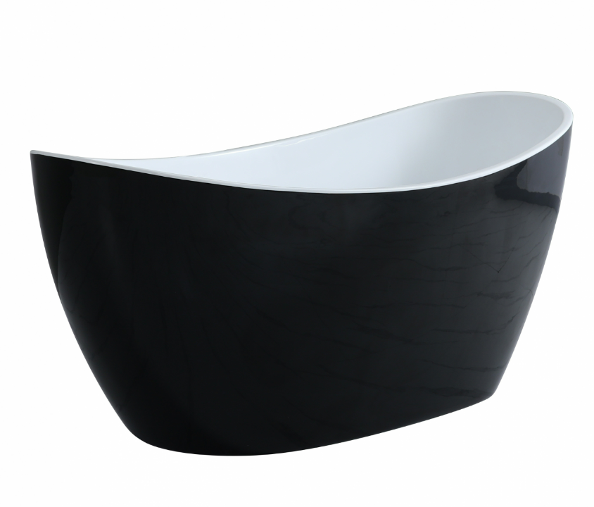 POSEIDON EVIE FREE STANDING BATHTUB GLOSS BLACK (AVAILABLE IN 1500MM AND 1660MM)