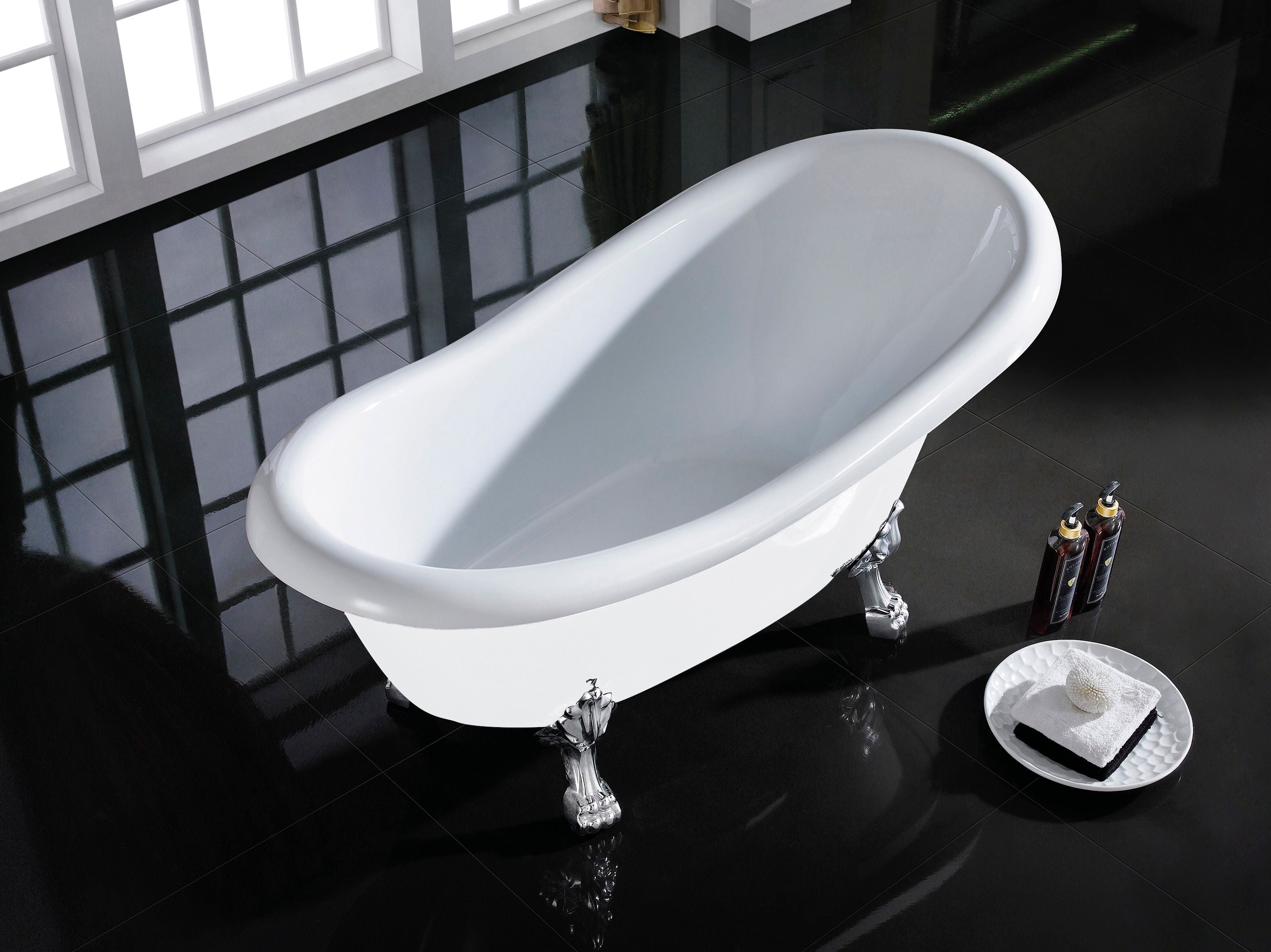 POSEIDON ESPADA CLAW FOOT BATHTUB GLOSS WHITE (AVAILABLE IN 1500MM AND 1680MM)
