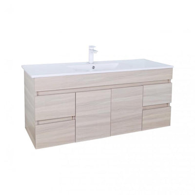 POSEIDON EVIE OAK 1200MM SINGLE BOWL WALL HUNG VANITY