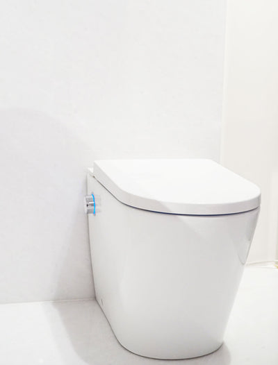 GALLARIA EVO COMFORT RIMLESS WALL FACE PAN AND REMOTE BIDET PACKAGE GLOSS WHITE