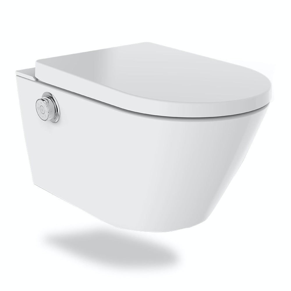 GALLARIA EVO COMFORT RIMLESS WALL HUNG PAN AND REMOTE BIDET PACKAGE GLOSS WHITE
