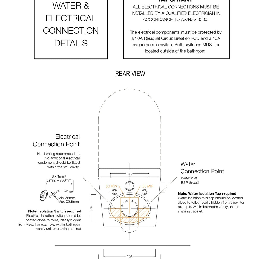 GALLARIA EVO COMFORT RIMLESS WALL HUNG PAN AND REMOTE BIDET PACKAGE GLOSS WHITE
