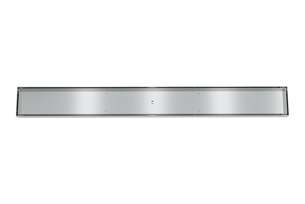 LINSOL EZYFLOW TILE INSERT CHANNEL GRATE BRUSHED STAINLESS 1000MM