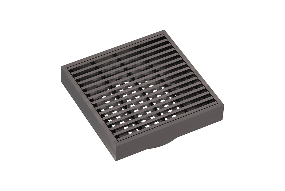 LINSOL EZYFLOW HEELGUARD GRATE GUN METAL 110MM
