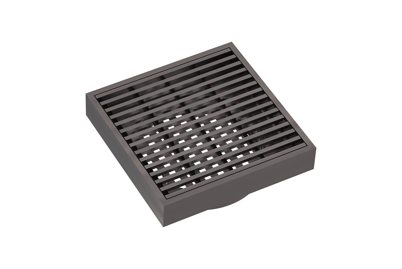 LINSOL EZYFLOW HEELGUARD GRATE GUN METAL 110MM