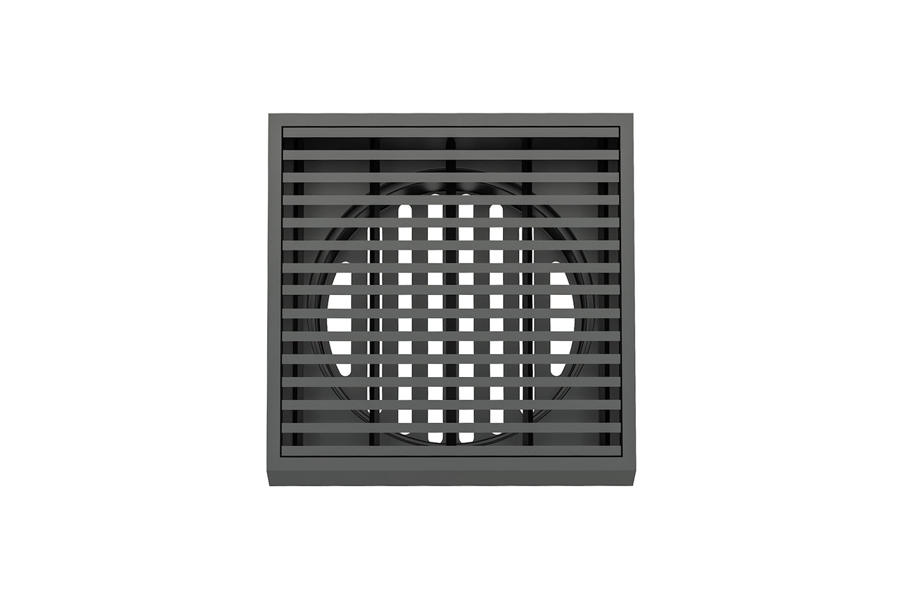 LINSOL EZYFLOW HEELGUARD GRATE MATTE BLACK 110MM