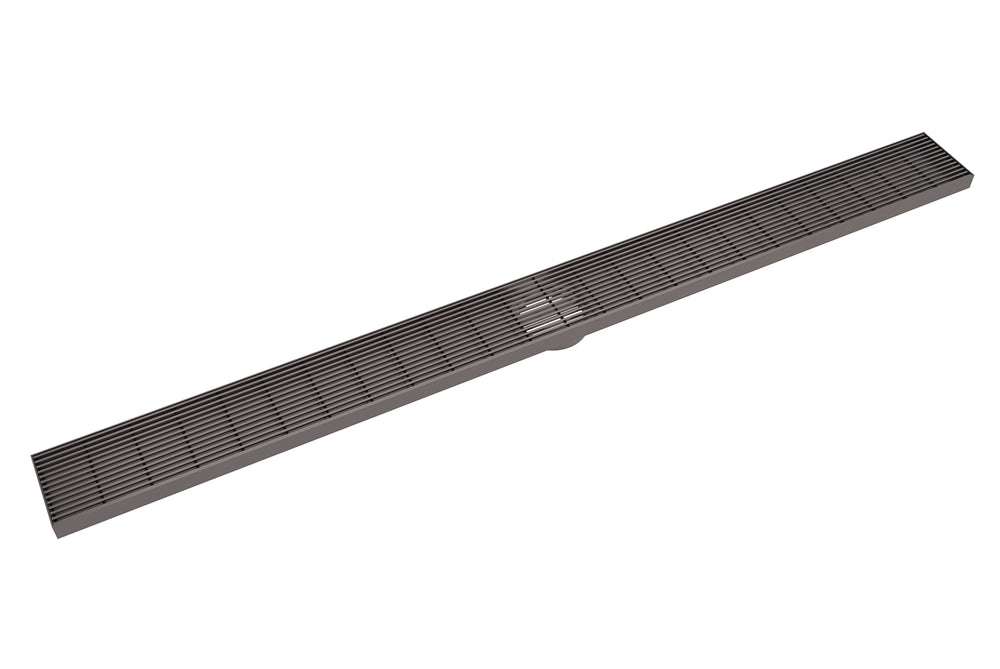 LINSOL EZYFLOW HEELGUARD CHANNEL GRATE GUN METAL 1200MM