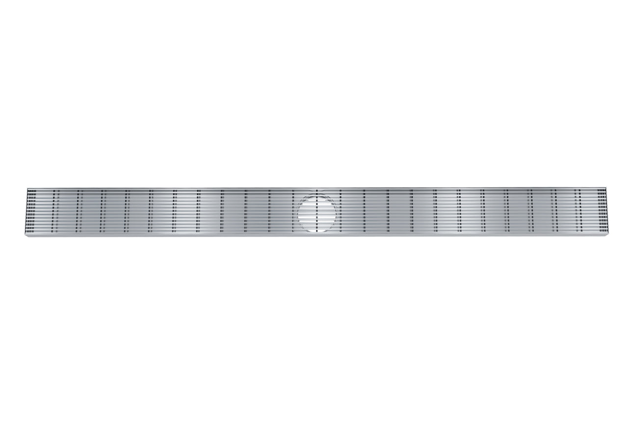 LINSOL EZYFLOW HEELGUARD CHANNEL GRATE BRUSHED STAINLESS 1200MM