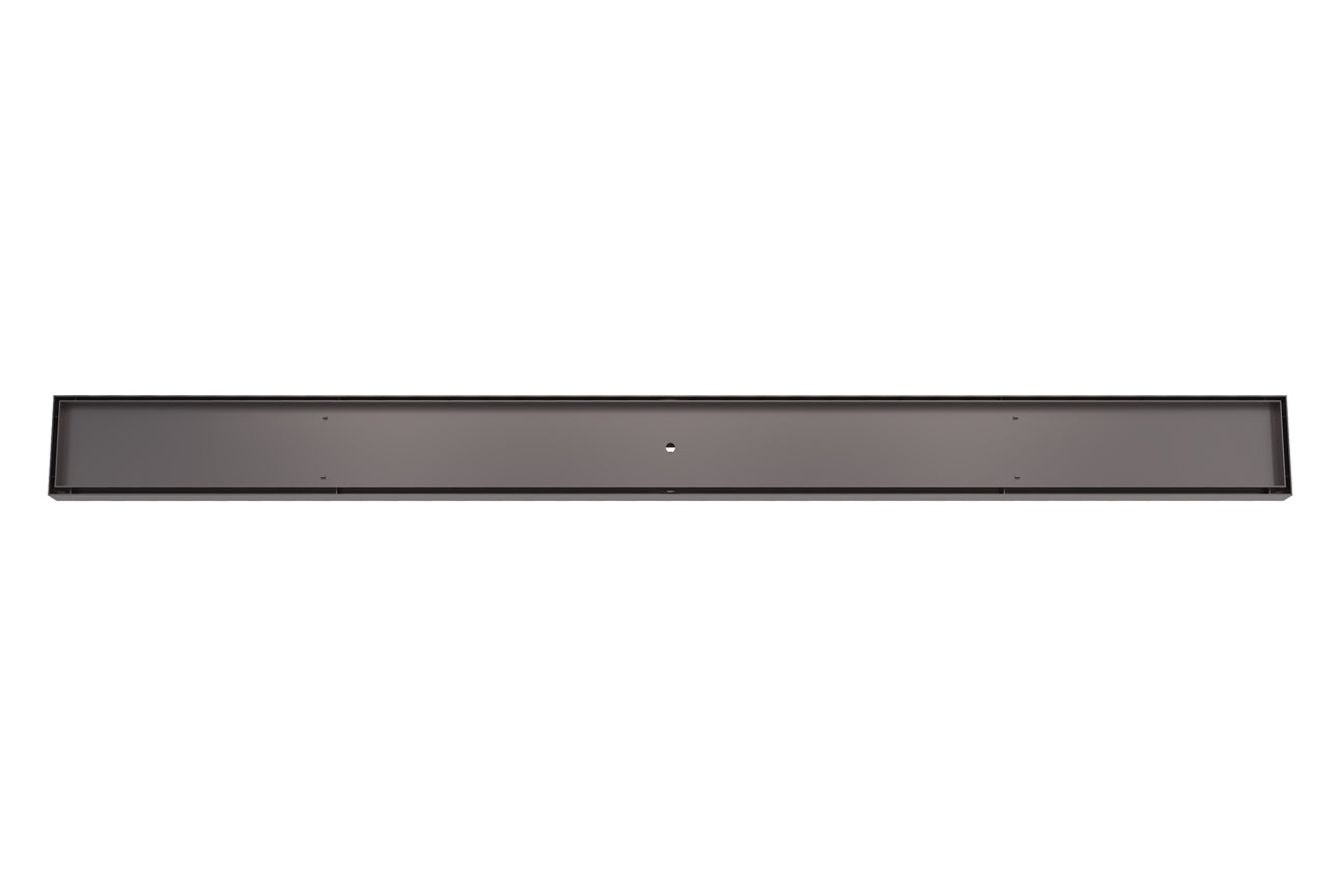 LINSOL EZYFLOW TILE INSERT CHANNEL GRATE GUN METAL 1200MM