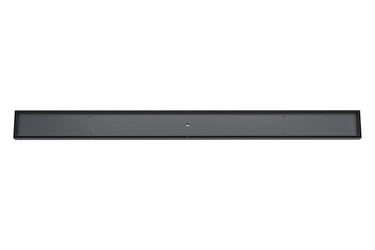 LINSOL EZYFLOW TILE INSERT CHANNEL GRATE MATTE BLACK 1200MM