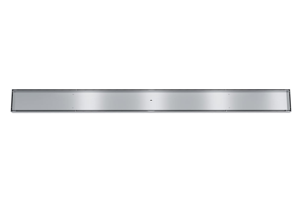 LINSOL EZYFLOW TILE INSERT CHANNEL GRATE BRUSHED STAINLESS 1200MM
