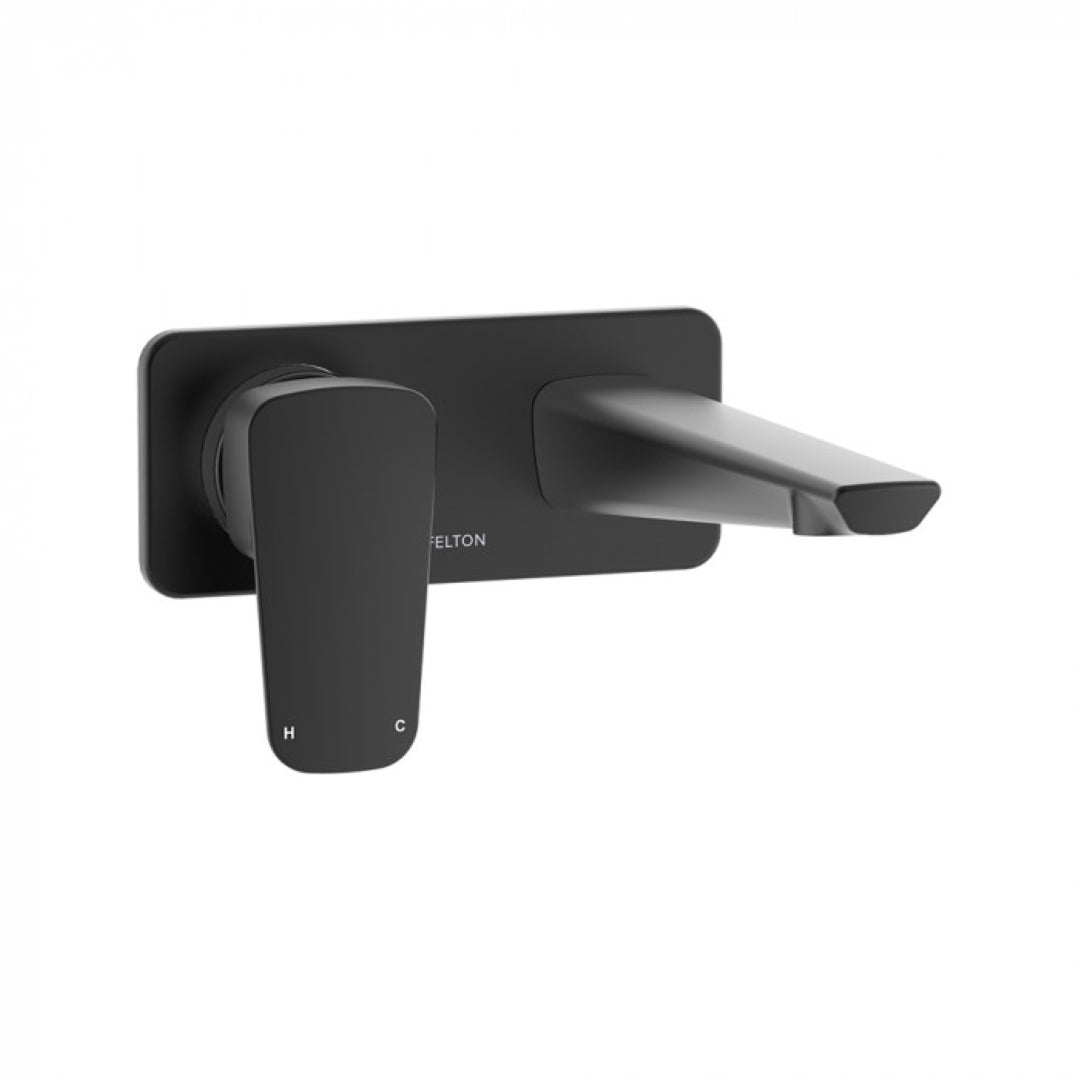 FELTON AXISS WALL MOUNTED BASIN / BATH MIXER 160MM MATTE BLACK