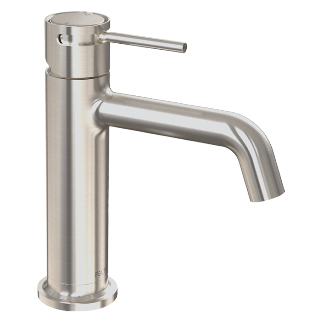 FELTON TATE BASIN MIXER 177MM BRUSHED NICKEL