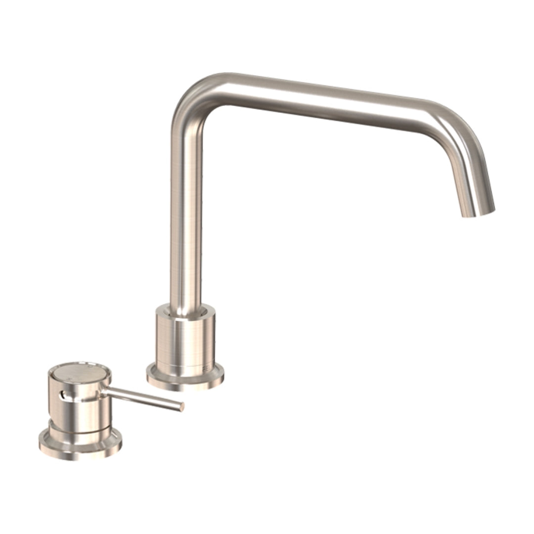 FELTON TATE DECK MOUNTED MIXER 300MM BRUSHED NICKEL