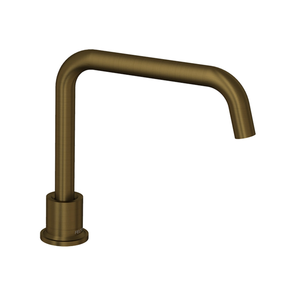 FELTON TATE DECK MOUNTED SPOUT 300MM BRUSHED BRONZE