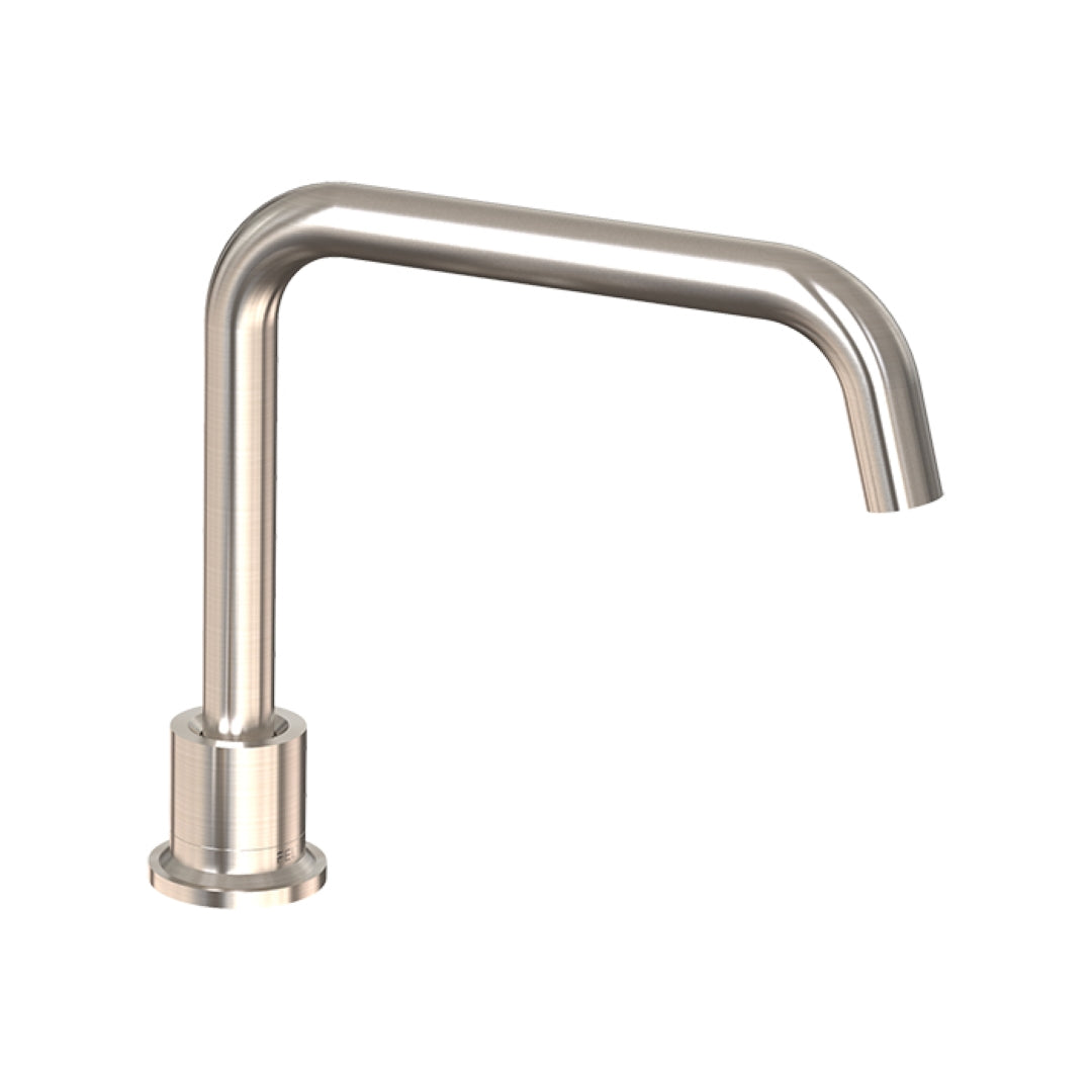 FELTON TATE DECK MOUNTED SPOUT 300MM BRUSHED NICKEL