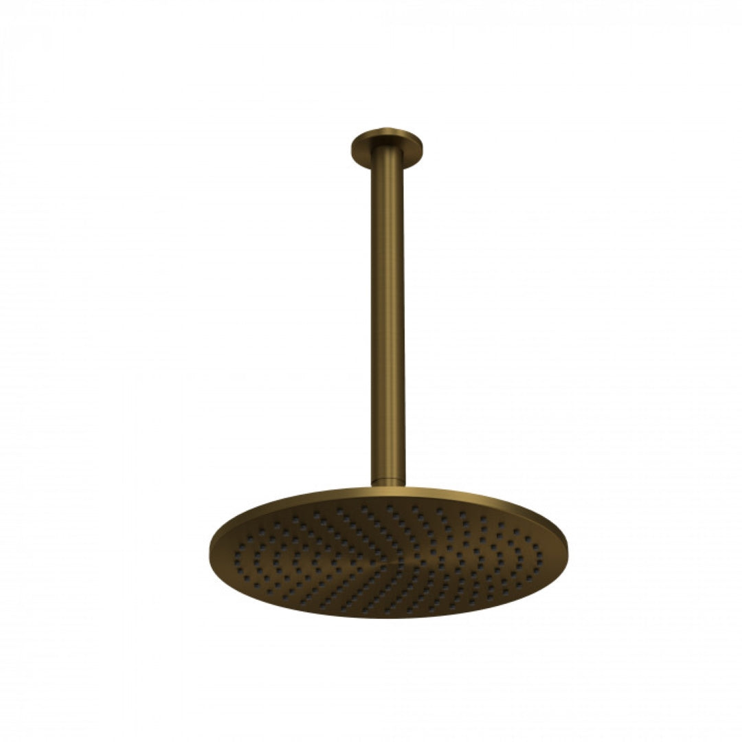 FELTON TATE RAIN HEAD CEILING MOUNTED BRUSHED BRONZE 250MM