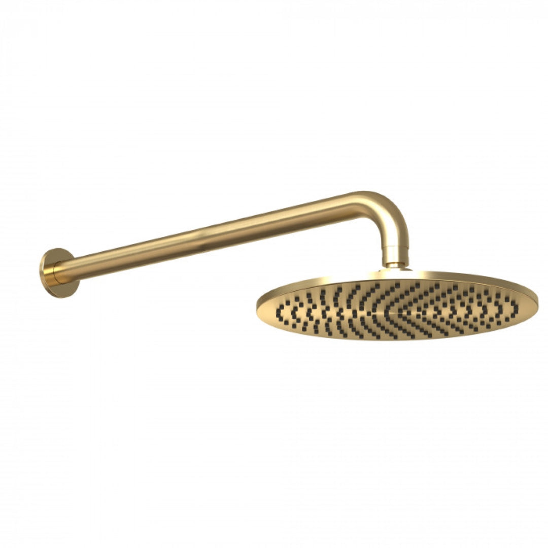 FELTON TATE RAIN HEAD WALL MOUNTED 250MM BRUSHED GOLD