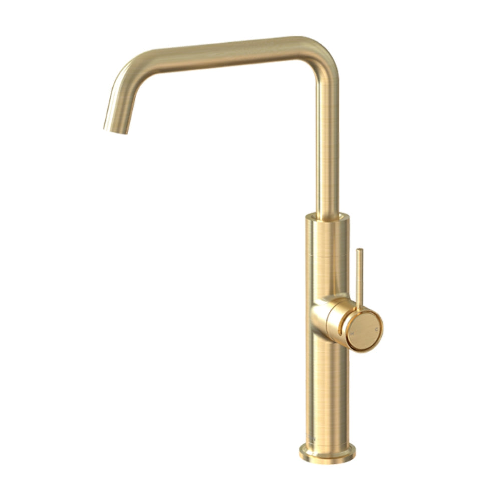 FELTON TATE SINK MIXER 372MM BRUSHED GOLD