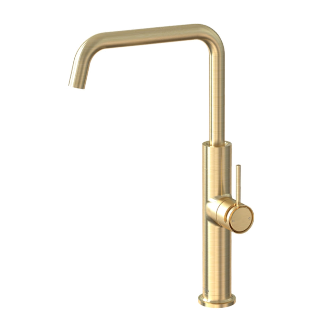 FELTON TATE SINK MIXER 372MM BRUSHED GOLD