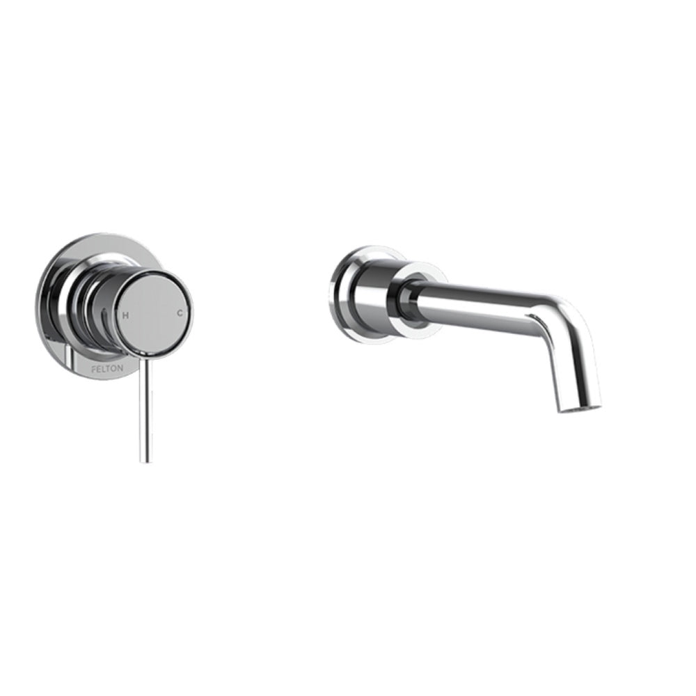 FELTON TATE WALL MOUNTED BASIN / BATH MIXER 220MM CHROME