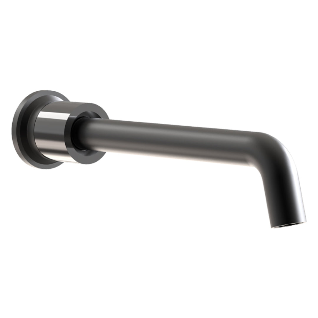 FELTON TATE WALL MOUNTED SPOUT 220MM BLACK AND GLOSS BLACK