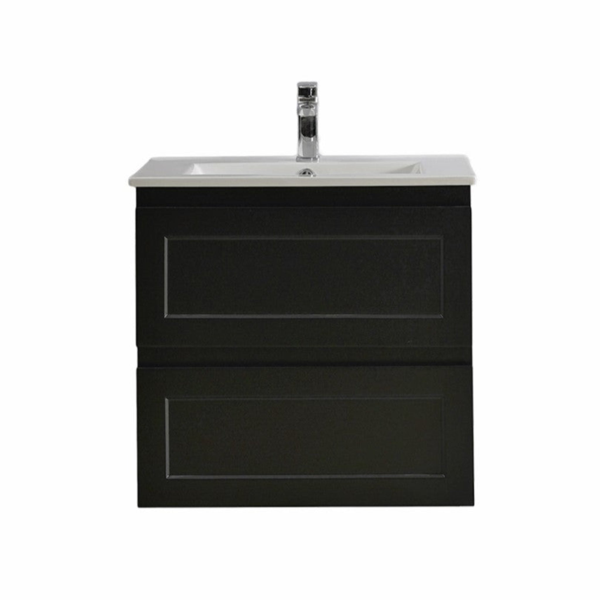CETO FREMANTLE MATTE BLACK 600MM SINGLE BOWL WALL HUNG VANITY