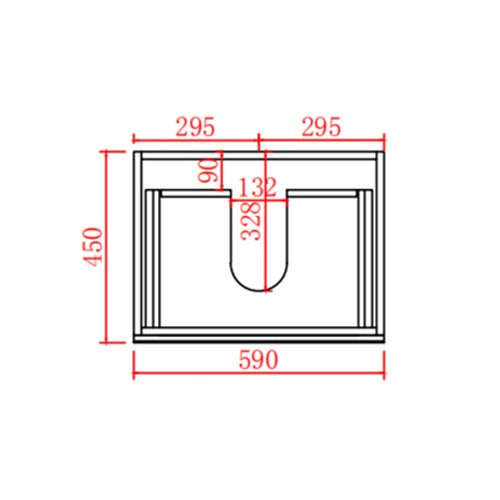 CETO FREMANTLE MATTE BLACK 600MM SINGLE BOWL WALL HUNG VANITY