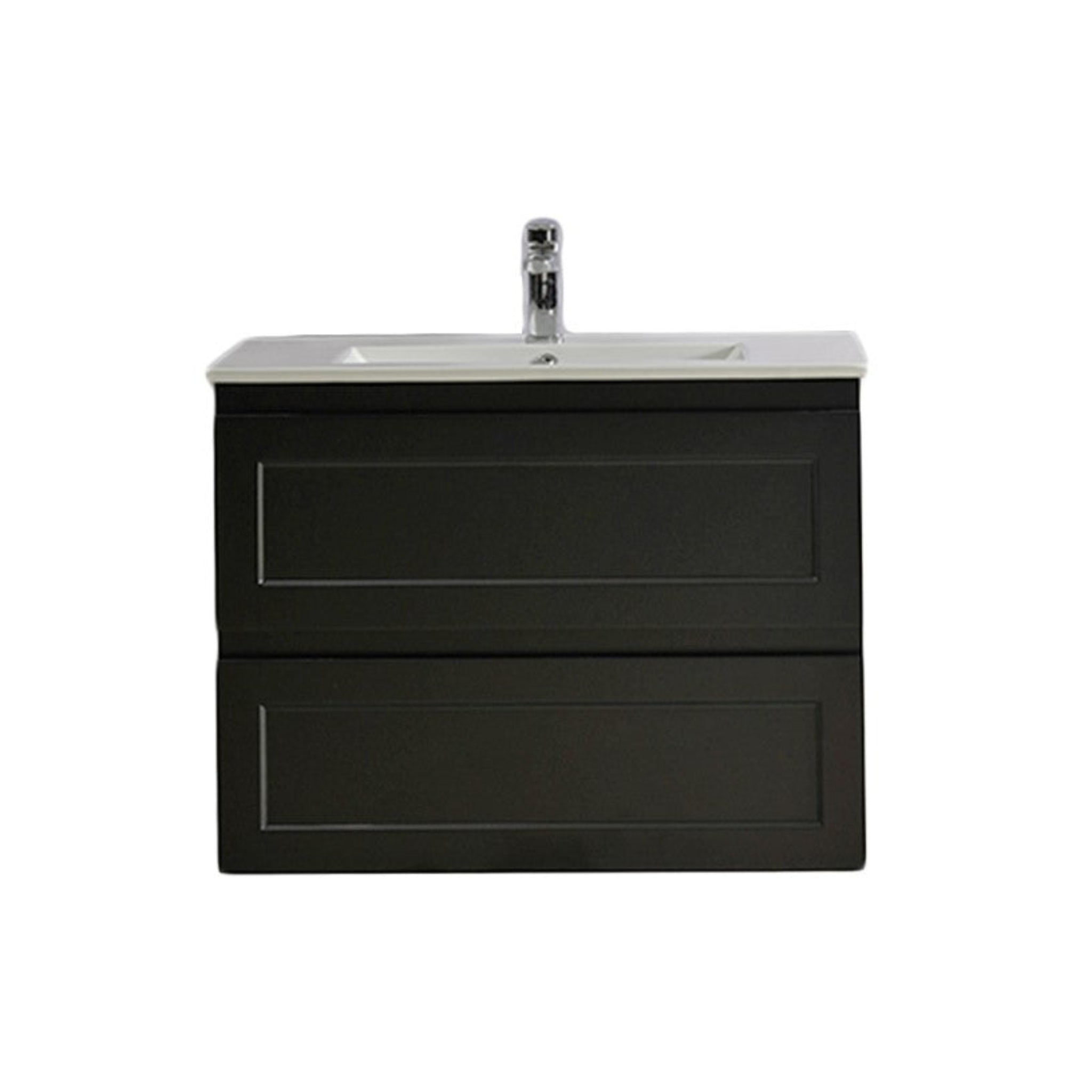 CETO FREMANTLE MATTE BLACK 750MM SINGLE BOWL WALL HUNG VANITY