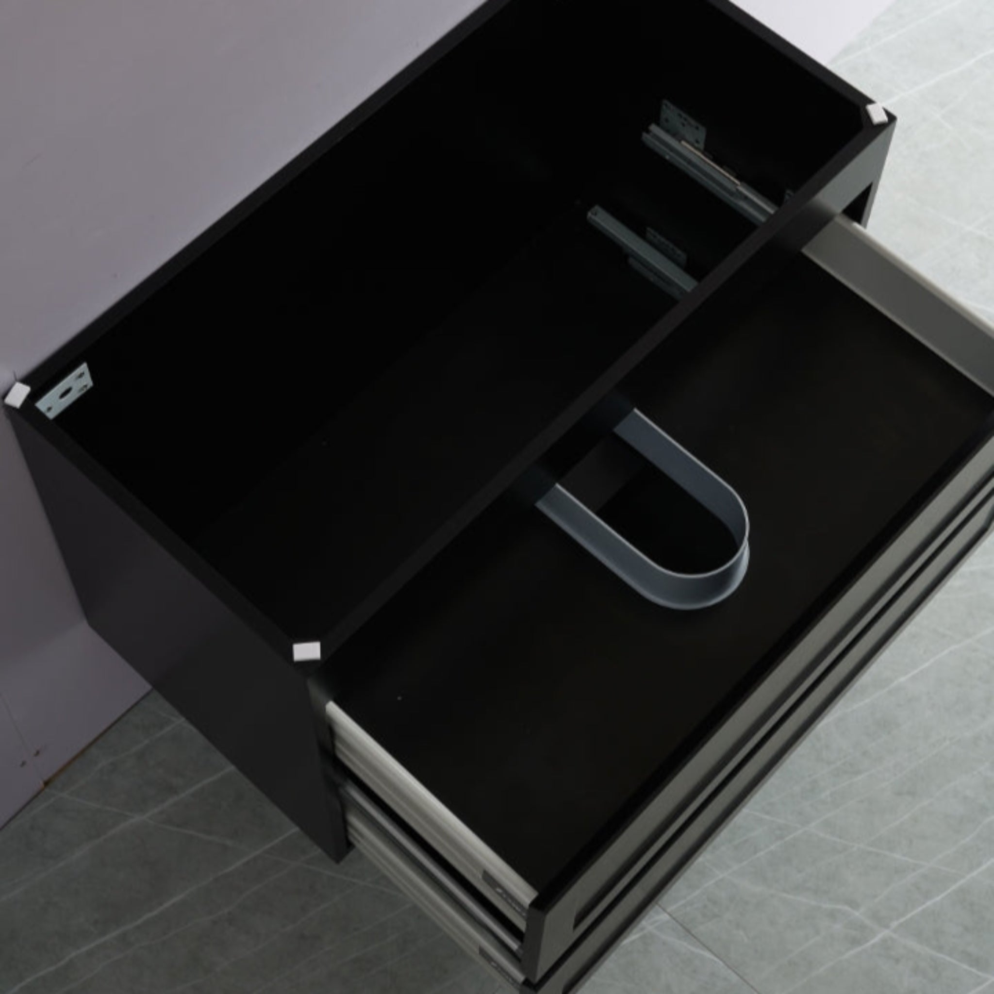 CETO FREMANTLE MATTE BLACK 900MM SINGLE BOWL WALL HUNG VANITY