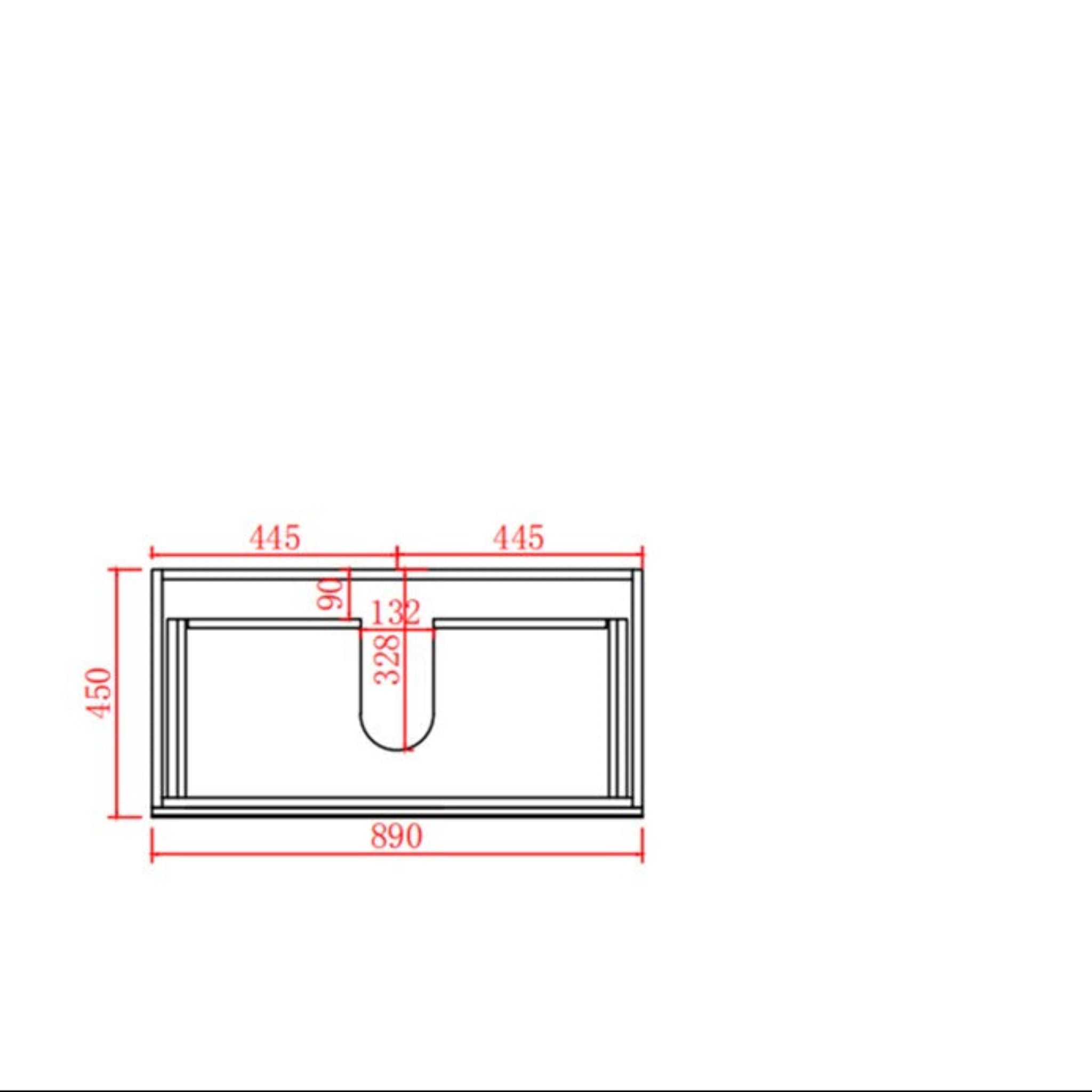 CETO FREMANTLE MATTE BLACK 900MM SINGLE BOWL WALL HUNG VANITY