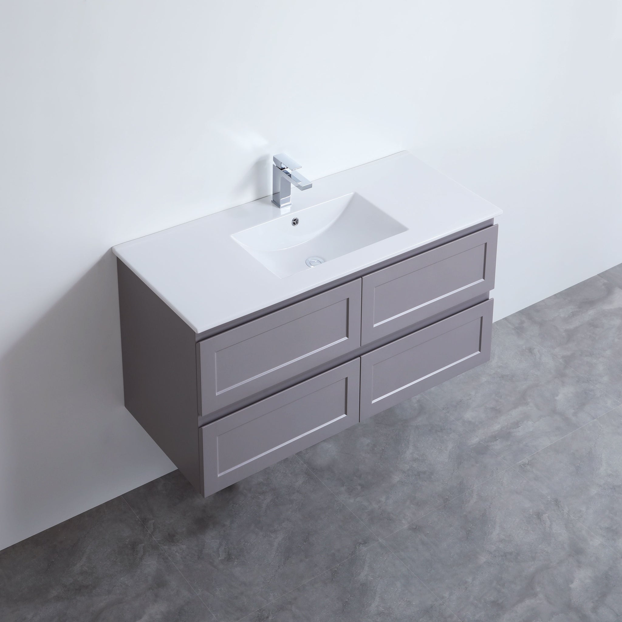 CETO FREMANTLE MATTE GREY 1200MM SINGLE BOWL WALL HUNG VANITY