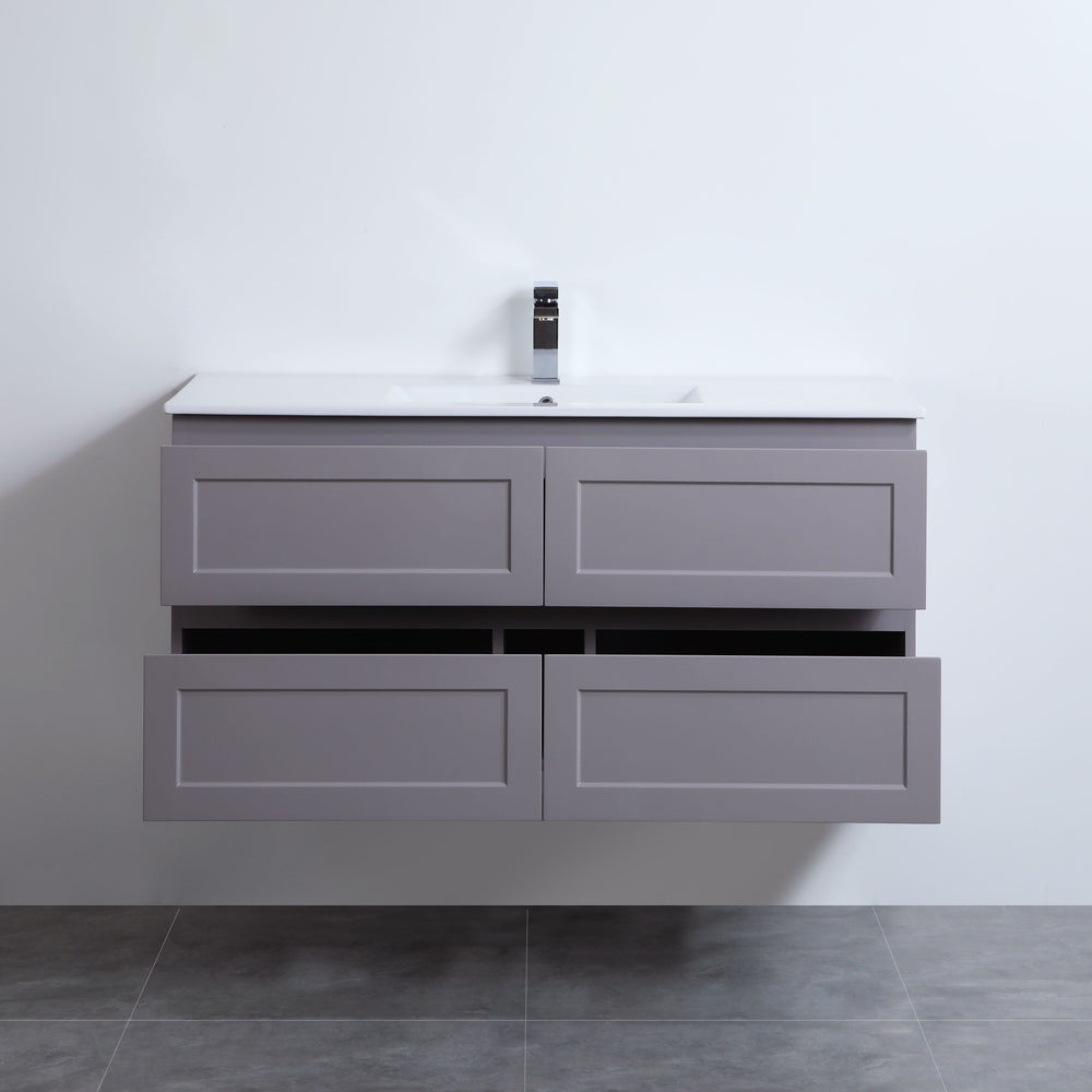 CETO FREMANTLE MATTE GREY 1200MM SINGLE BOWL WALL HUNG VANITY