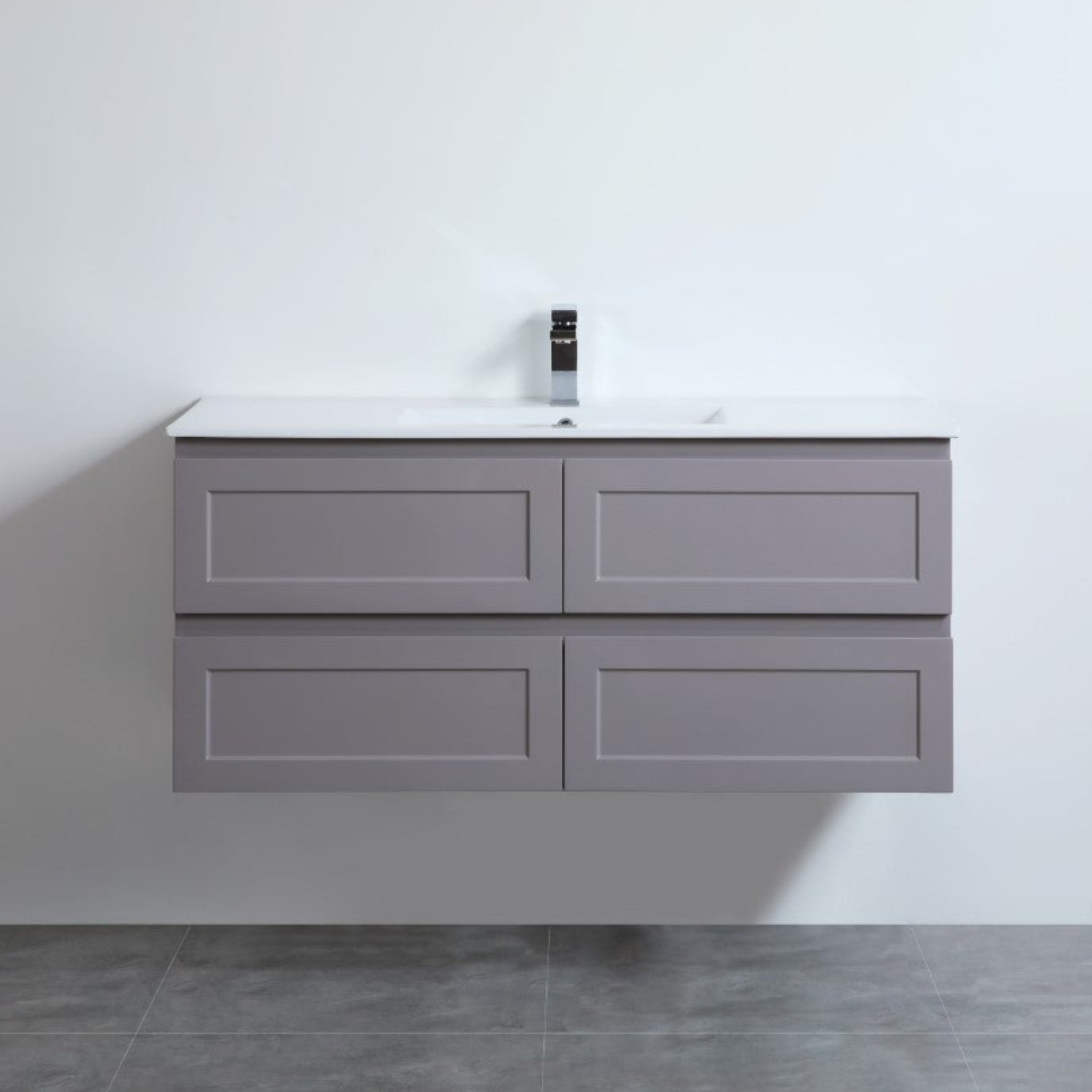 CETO FREMANTLE MATTE GREY 1200MM SINGLE BOWL WALL HUNG VANITY
