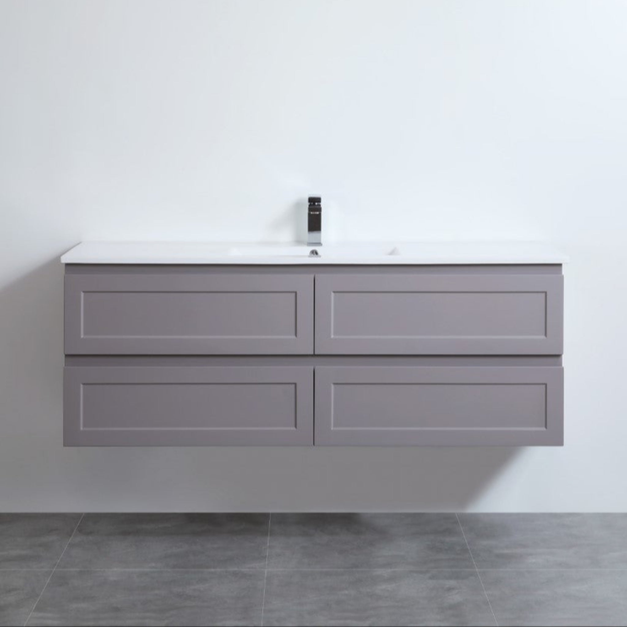 CETO FREMANTLE MATTE GREY 1500MM SINGLE BOWL WALL HUNG VANITY