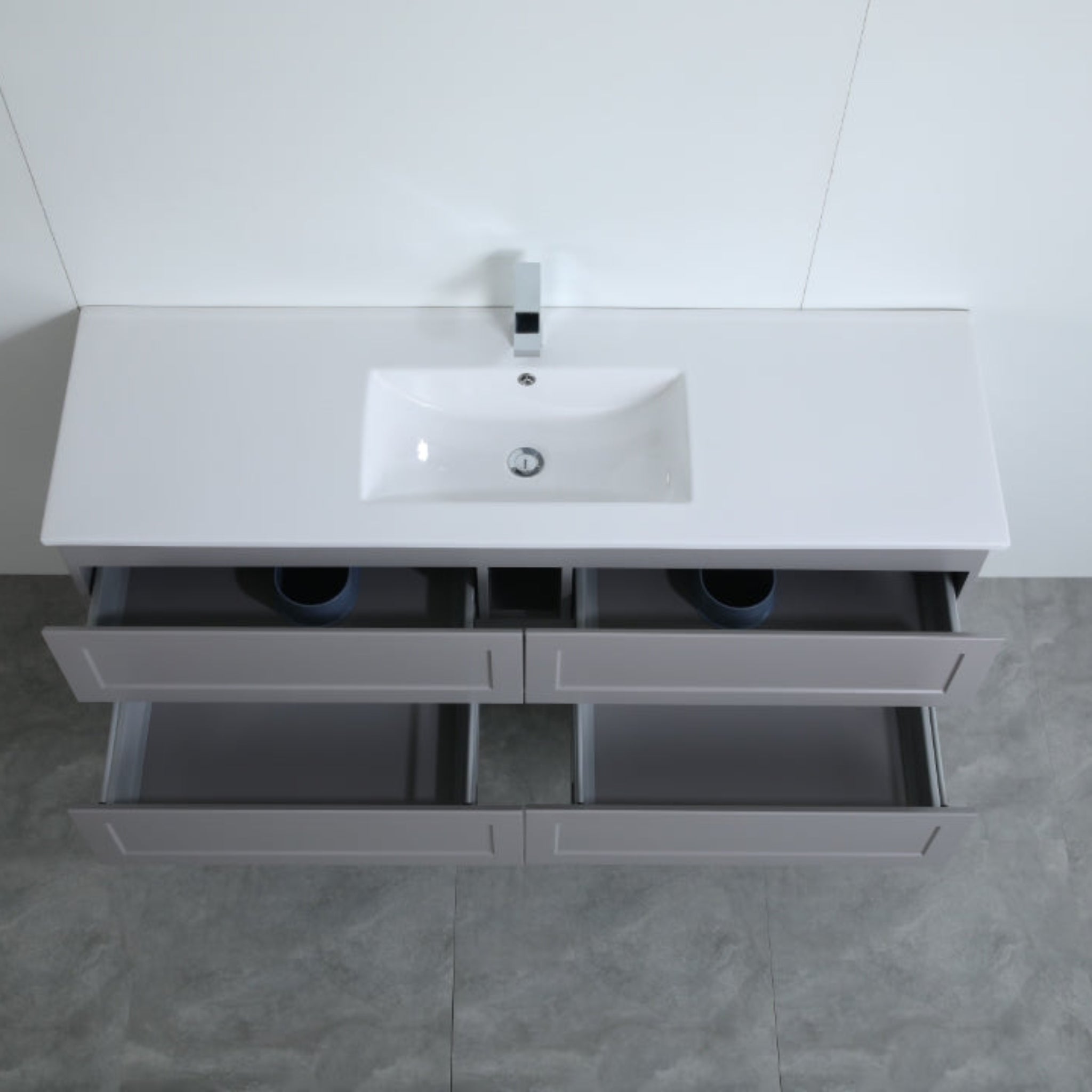 CETO FREMANTLE MATTE GREY 1500MM SINGLE BOWL WALL HUNG VANITY