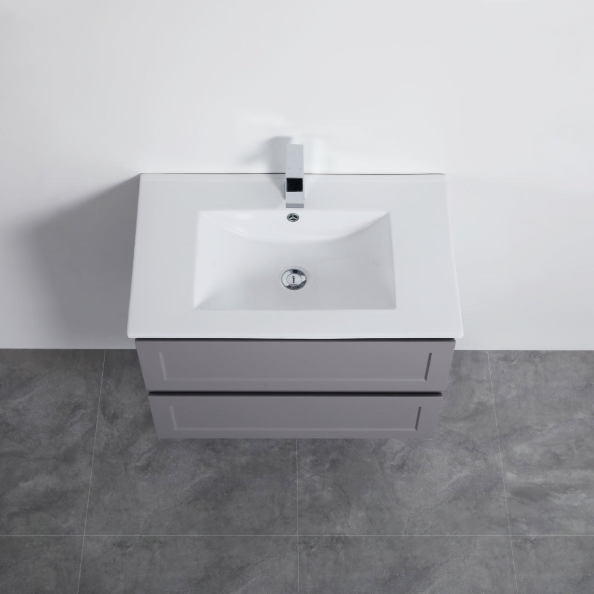 CETO FREMANTLE MATTE GREY 750MM SINGLE BOWL WALL HUNG VANITY