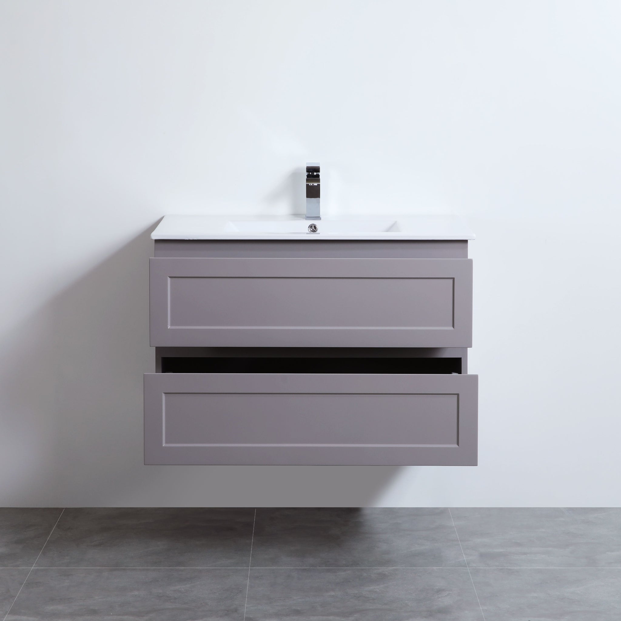 CETO FREMANTLE MATTE GREY 900MM SINGLE BOWL WALL HUNG VANITY