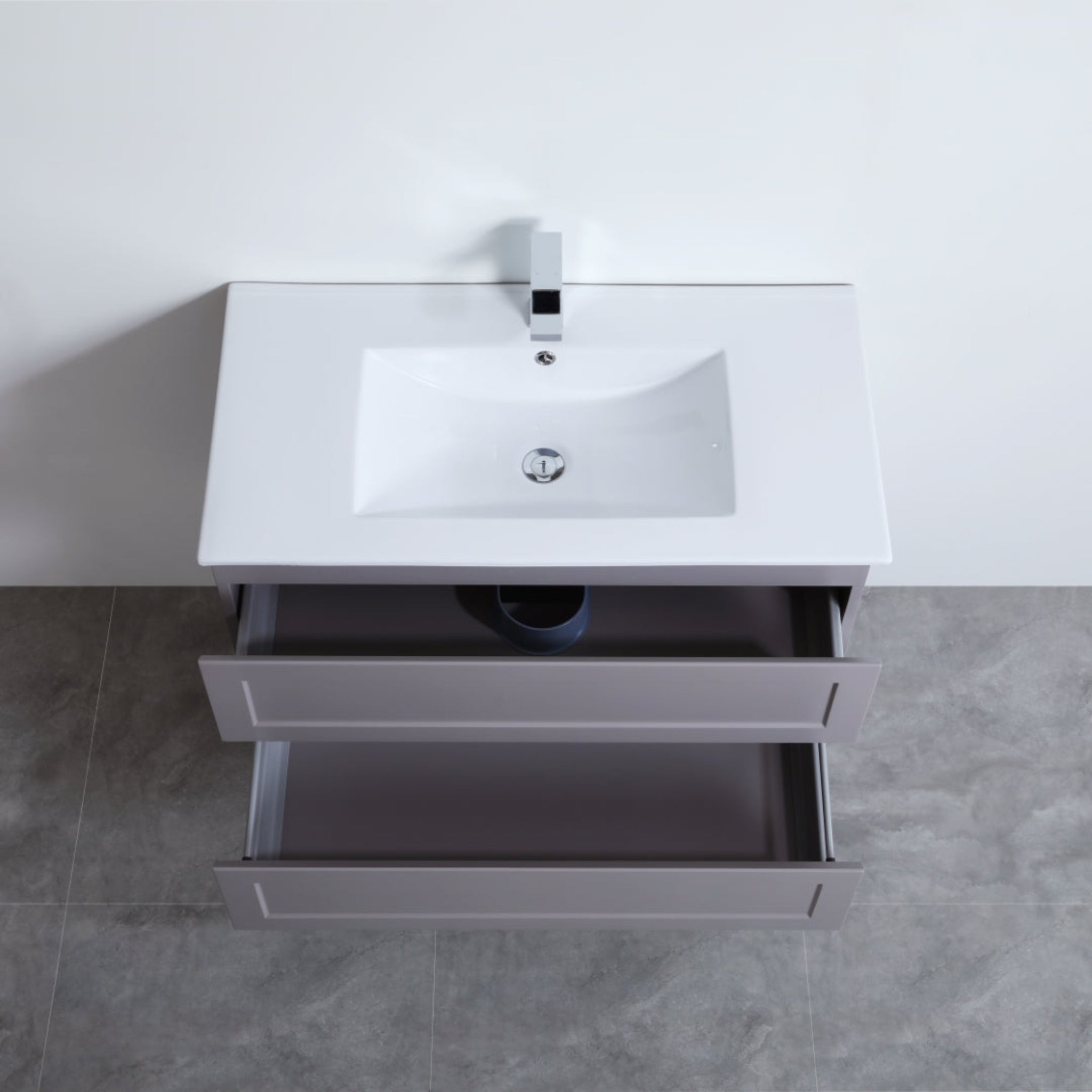 CETO FREMANTLE MATTE GREY 900MM SINGLE BOWL WALL HUNG VANITY